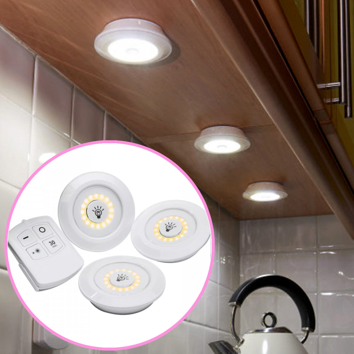 Luces Led con control remoto 3x2